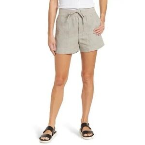 James Perse Light Gray High Waisted Cotton Shorts Sz 0